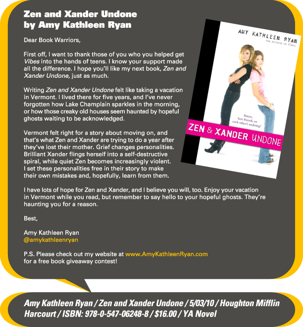 KidsBuzz for week of 3.15.10: Zen and Xander by Amy Kathleen Ryan 