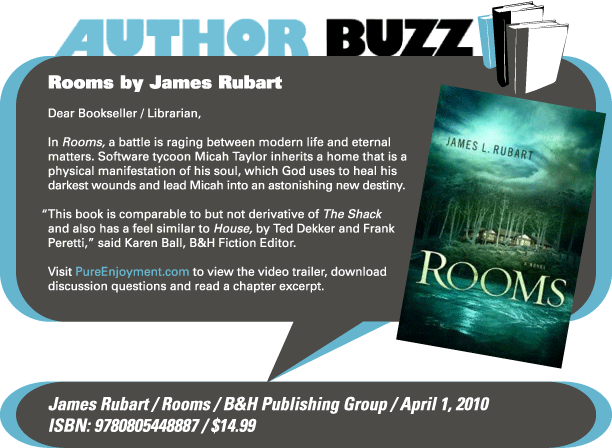 AuthorBuzz for week of 2.8.10: Rooms by James Rubart