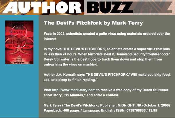 ** The Devil's Pitchfork by Mark Terry Author Buzz 8-8-06 **