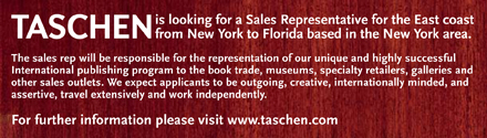 Taschen is looking for a Sales Rep for the East coast